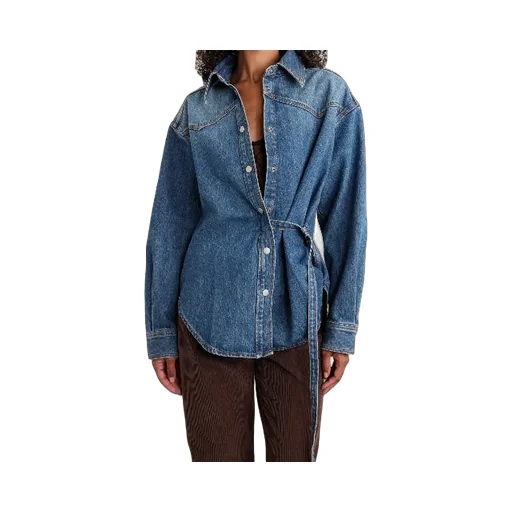 Belted Denim Shirt