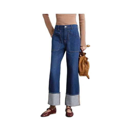 High-Waisted Wide-Leg Jeans