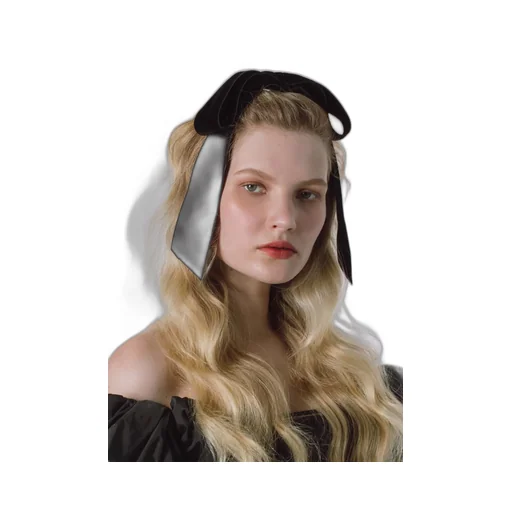 Bow-Detailing Velvet Head Piece
