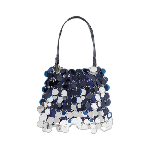 Sparkle Leather-Trimmed Pailette-Embellished Faille Tote