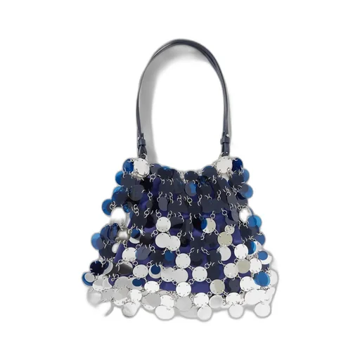 Sparkle Leather-Trimmed Pailette-Embellished Faille Tote