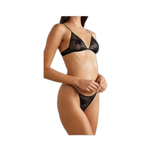 Stretch Lace Bra And Briefs Set Lingerie