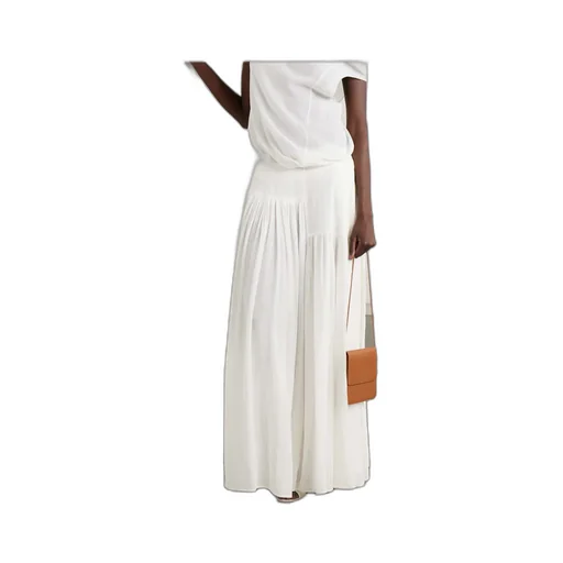 Trim Pleated Skirt
