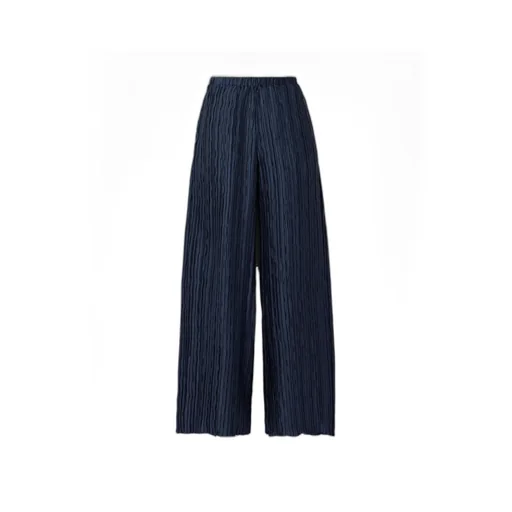 Wide-Leg Trousers With Fine Pleats