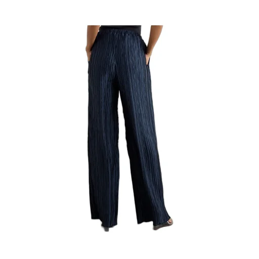 Wide-Leg Trousers With Fine Pleats