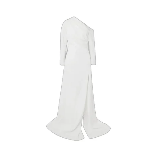 Adelaide One-Shoulder Crepe Gown