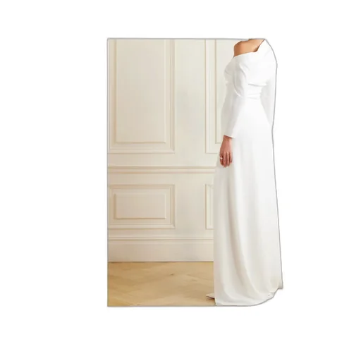 Adelaide One-Shoulder Crepe Gown