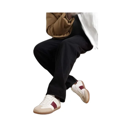 Cassetta Suede-Trimmed Leather Sneakers