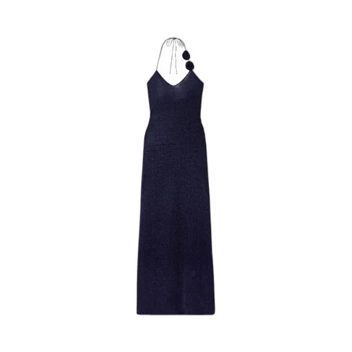 Stretch-Knit Halterneck Maxi Dress