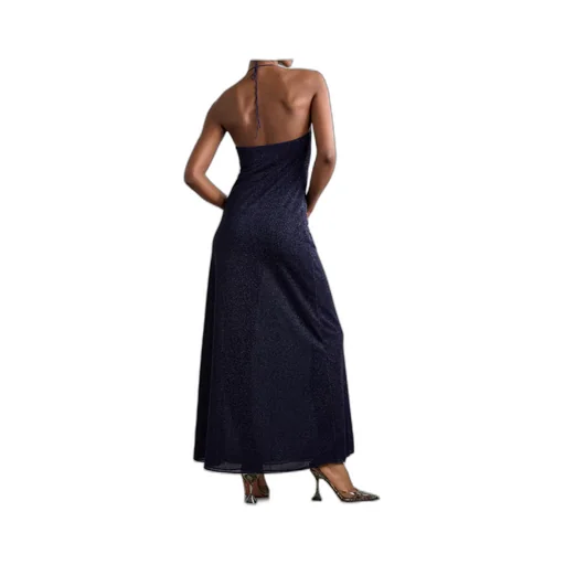 Stretch-Knit Halterneck Maxi Dress
