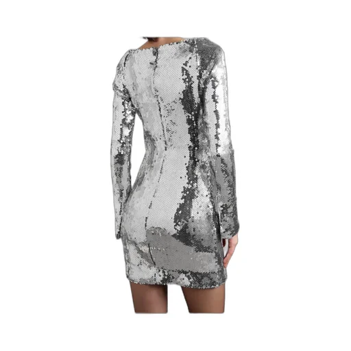 Solare Sequined Tulle Mini Dress
