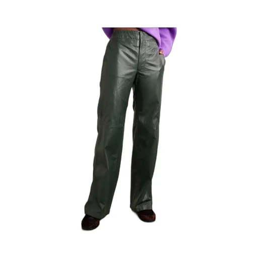 Patchwork Wide-Leg Casual Pants