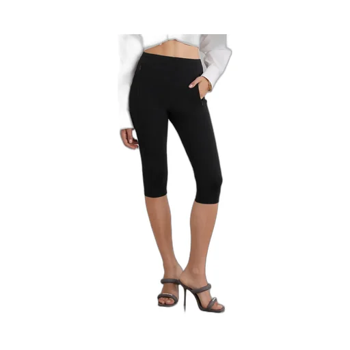 Biker-Style Cropped Leggings