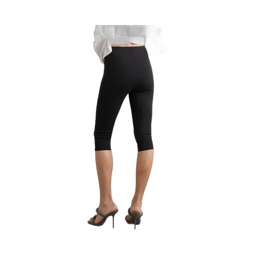 Biker-Style Cropped Leggings