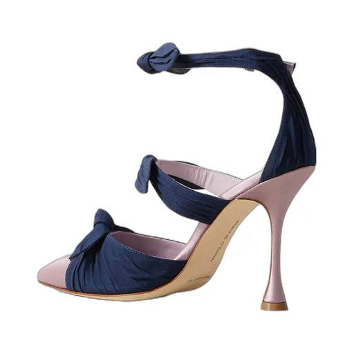 Smyrna Bow-Trimmed High-Heeled Sandals