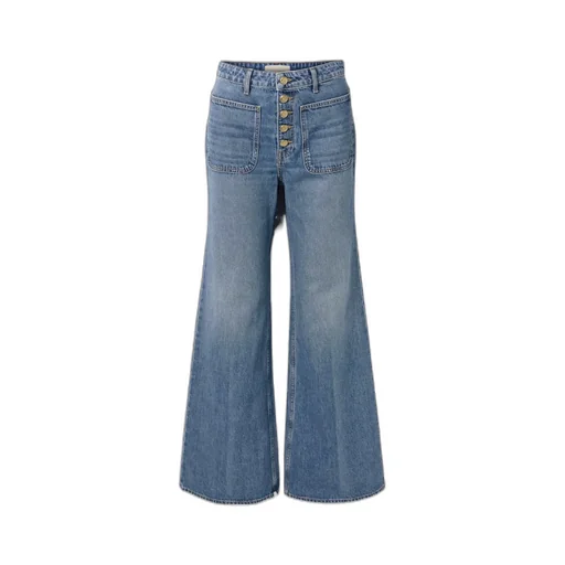 High-Waisted Flared Jeans