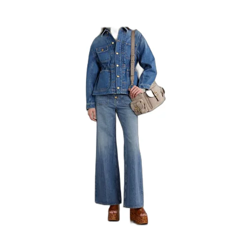 High-Waisted Flared Jeans