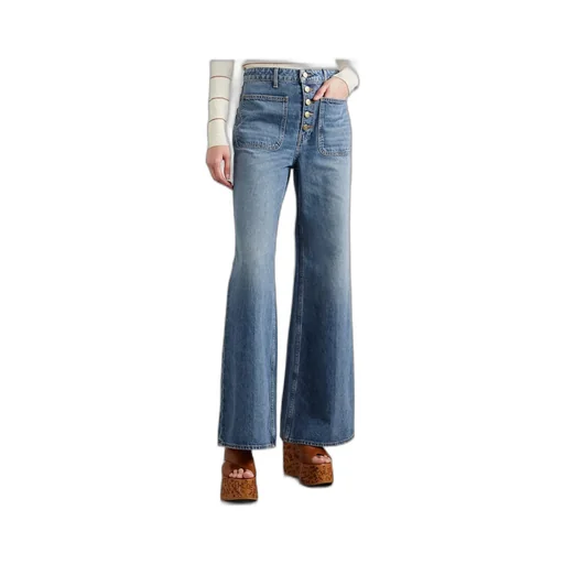 High-Waisted Flared Jeans