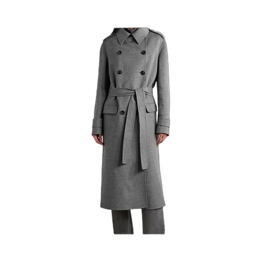 Double-Breasted Wool Trench Coat
