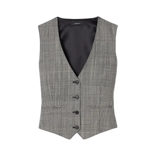 Single Breasted Check Vest