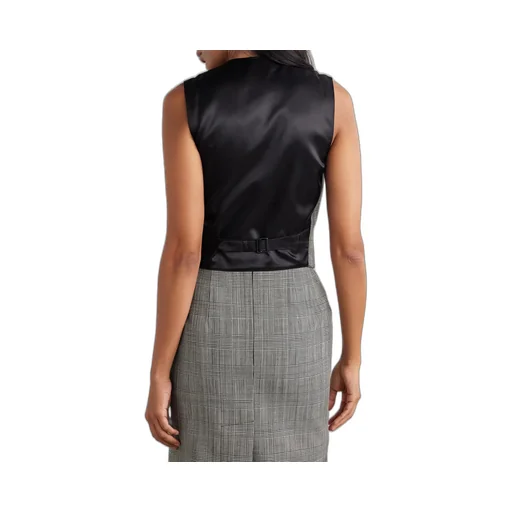 Single Breasted Check Vest