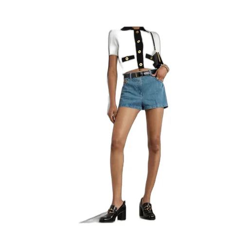 Logo Denim Shorts