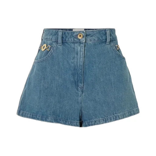 Logo Denim Shorts