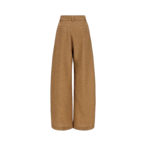 Giuseppe Di Morabito High Waist Wide-Leg Raffia Pants