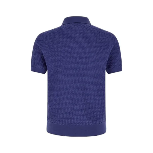Brioni Woven Pattern Knitted Polo Shirt