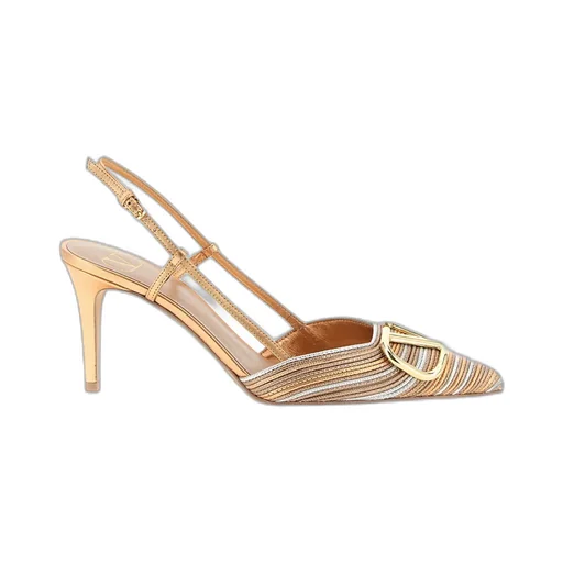 Valentino Vlogo Signature Pointed Toe Slingback Pumps