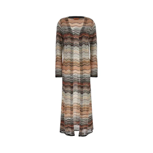 Missoni Chevron Lame Knitted Long Cardigan