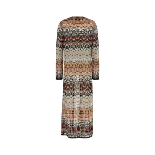 Missoni Chevron Lame Knitted Long Cardigan
