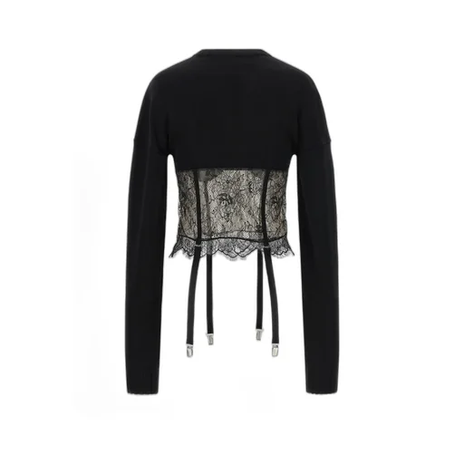 Giuseppe Di Morabito Lace Sheer Knitted Top