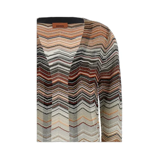 Missoni Chevron Lame Knitted Long Cardigan