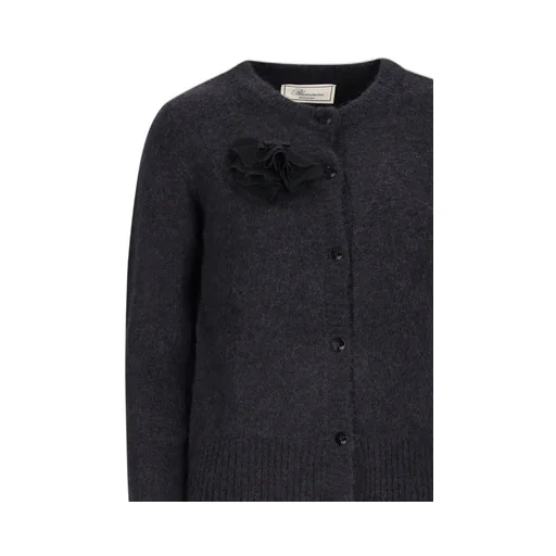 Floral-Appliqué Cardigan