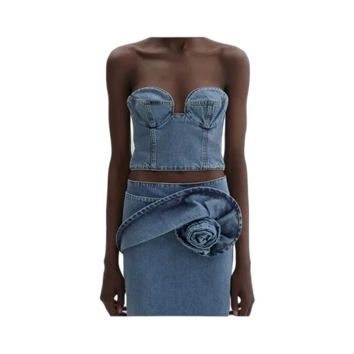 Zip Denim Tank Top