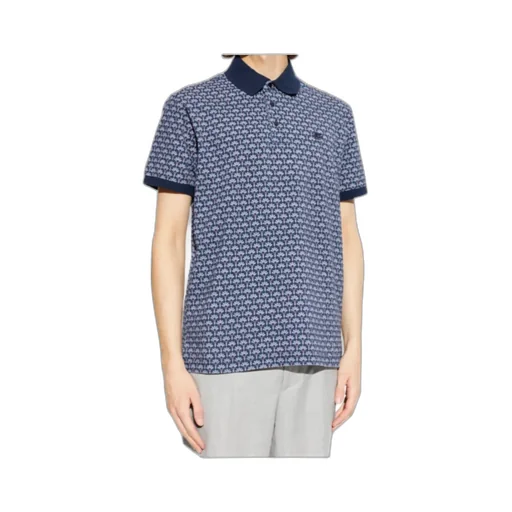Etro Palm-Motif Short-Sleeved Polo Shirt