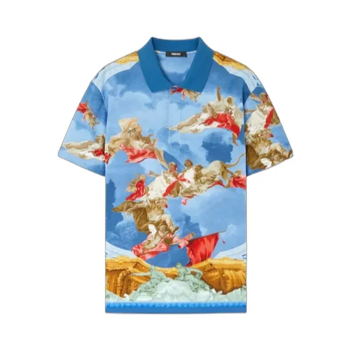 Versace Pattern-Printed Polo Shirt