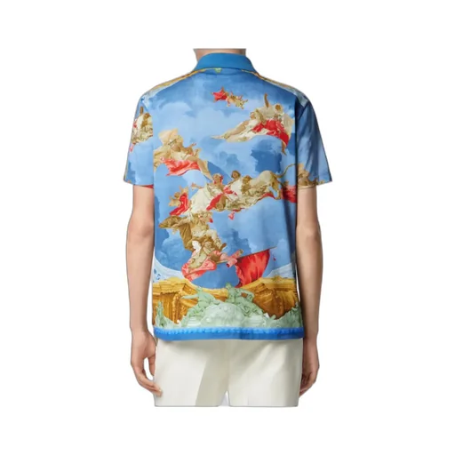 Versace Pattern-Printed Polo Shirt