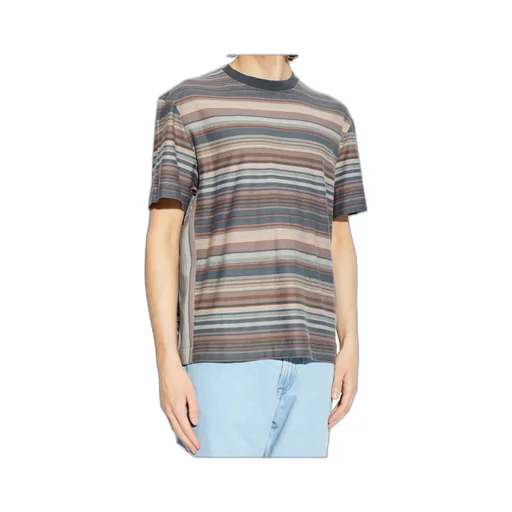 Paul Smith Striped Patterned Crewneck T-Shirt