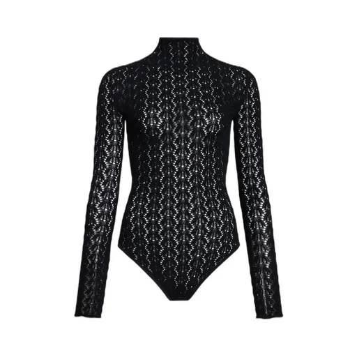 Highneck Stretch Lace Bodysuit