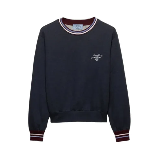 Cotton Fleece Crew-Neck Sweatshirt