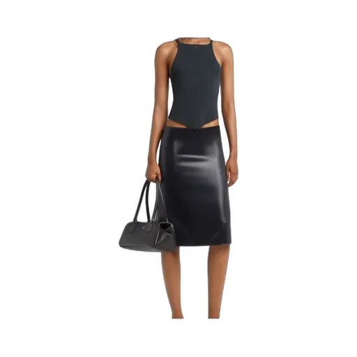 Pointy-Hem Ribbed Tank Top