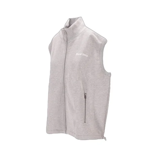Zipped Sleeveless Sweatshirt