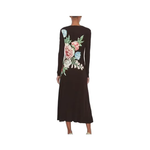 Printed Jersey Midi Dress