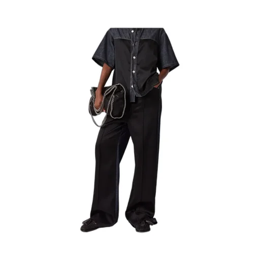 Satin-Panel Denim Jeans