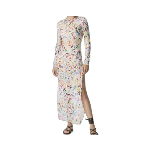 Printed Long-Sleeved Dress