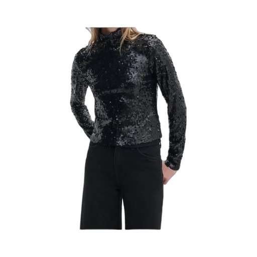 Lucy Sequined Turtleneck Top