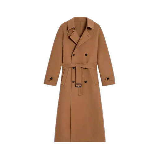 Wrapped Coat In Double-Face Wool Cashmere