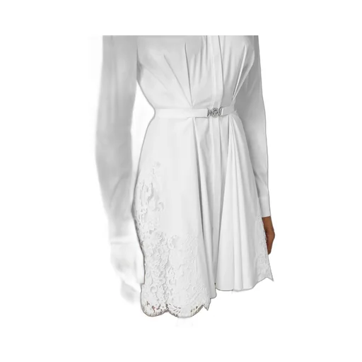 Versace Lace Inserts Shirt Dress